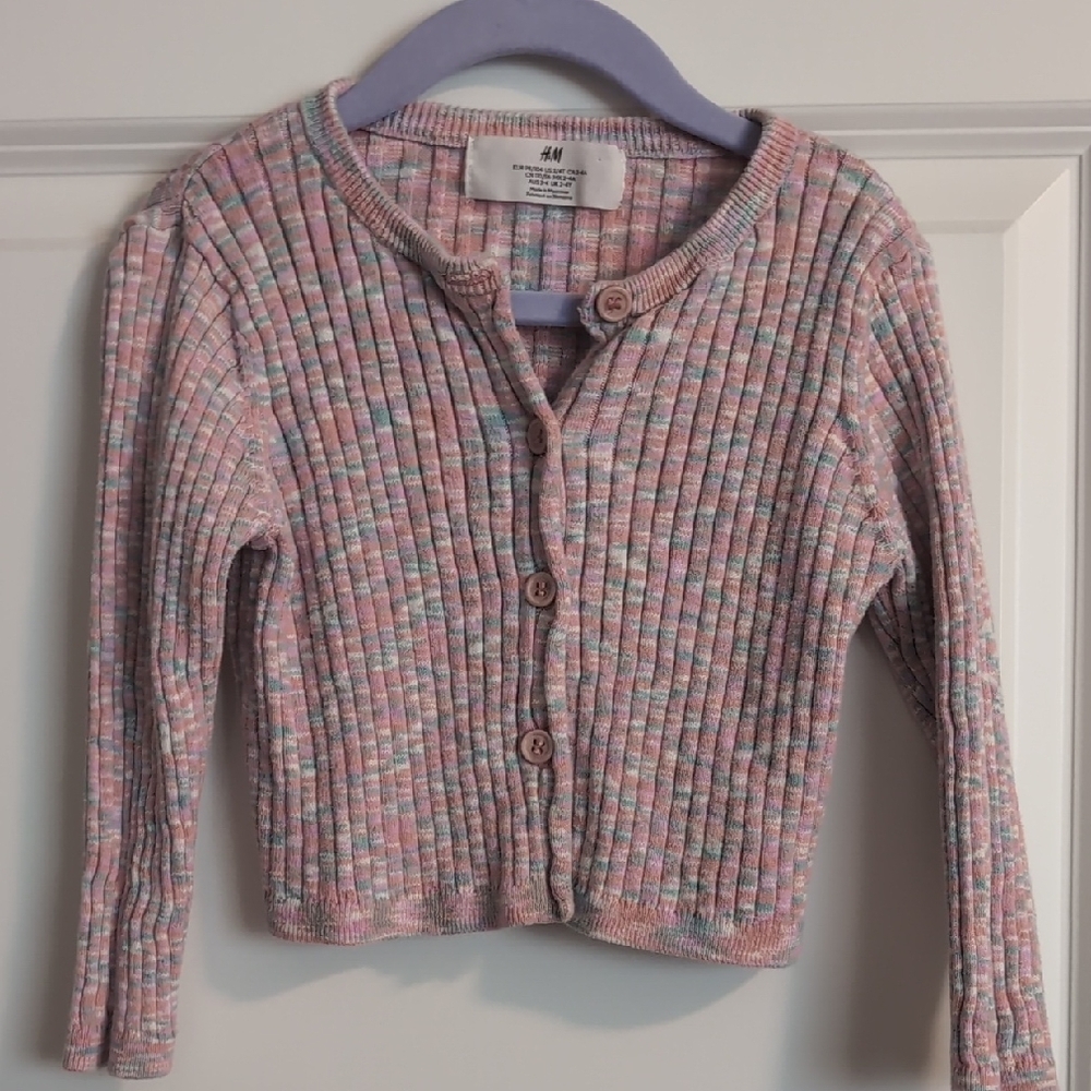 H&M Pastel Ribbed Knit Cardigan